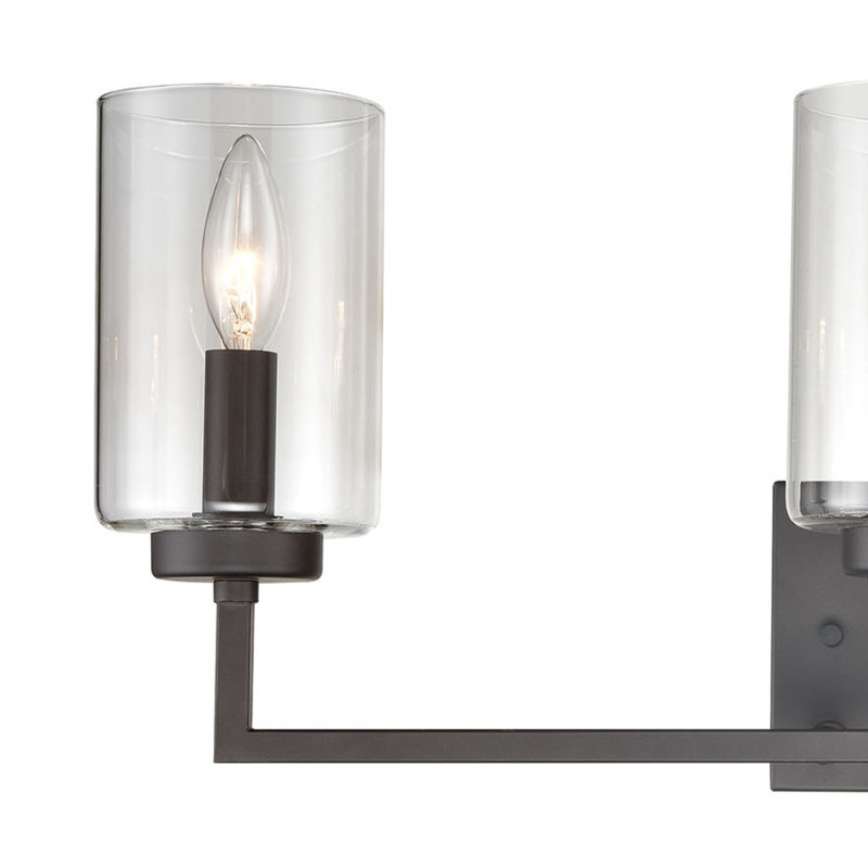 Éclairage pour meuble-lavabo 3 lumières de 23 po de largeur Ornie - nickel brossé, H 9,25 po x l 23 po x P 5,5 po, Nickel