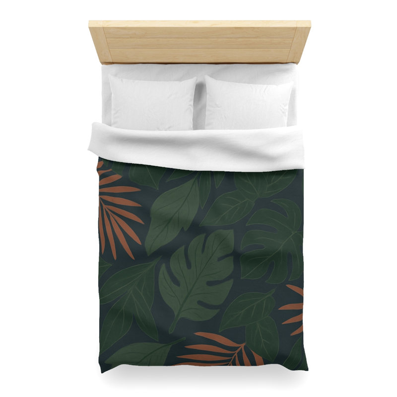 Microfiber Duvet Cover Boho Style, Design 62, White, Twin XL Duvet Cover