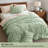Bedsure Tufted Boho Twin Comforter Set – 2-Piece Sage Green Shabby Bedding，Farmhouse Jacquard Bed Set with Embroidery, All-Season Softness for Cozy Bedrooms & Boho-Chic Gifts-105490888-105490879