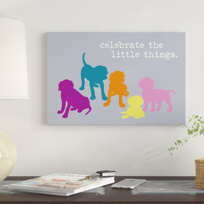 «Little Things, Multi-Coloured» par Dog is Good and Cat is Good, impression sur toile tendue