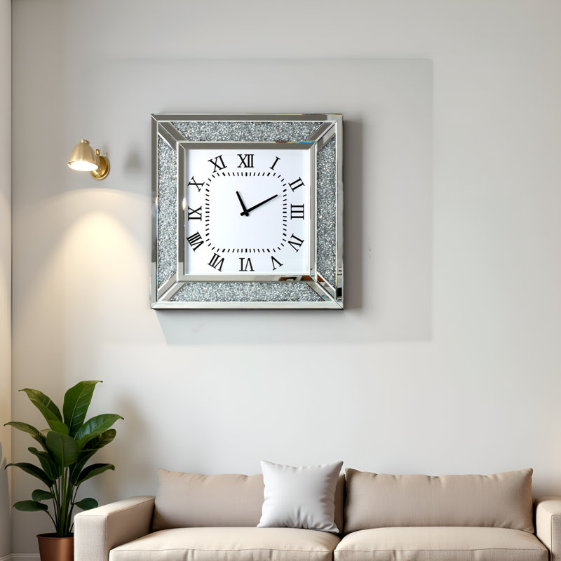 Horloge murale Jeni, Argent argent
