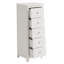 Nairn 5-Drawer Narrow Chest of Drawers, White Single Chest