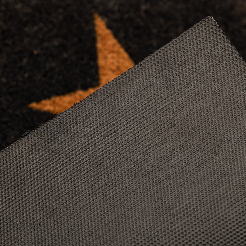 Edytha Non-Slip Geometric Doormat, Black