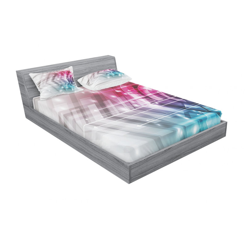 Microfiber Sheet Set, Queen Sheet Set with Fitted Sheet