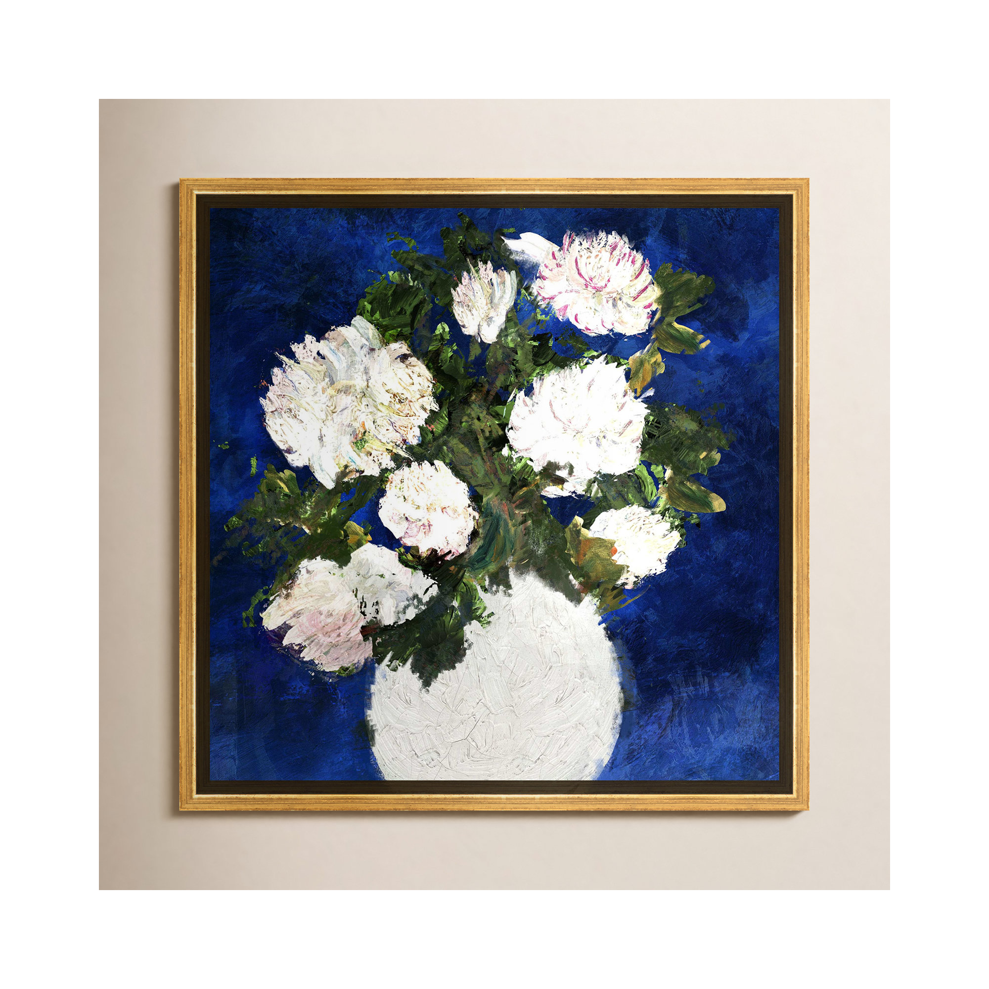 Dripping Roses, Gold Framed, 41" H x 41" W x 2" D