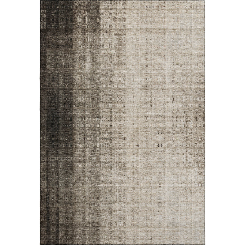 Premium Machine Washable Mayfield AMF2240 Striped Rug, 2'6" x 3'10", Brown