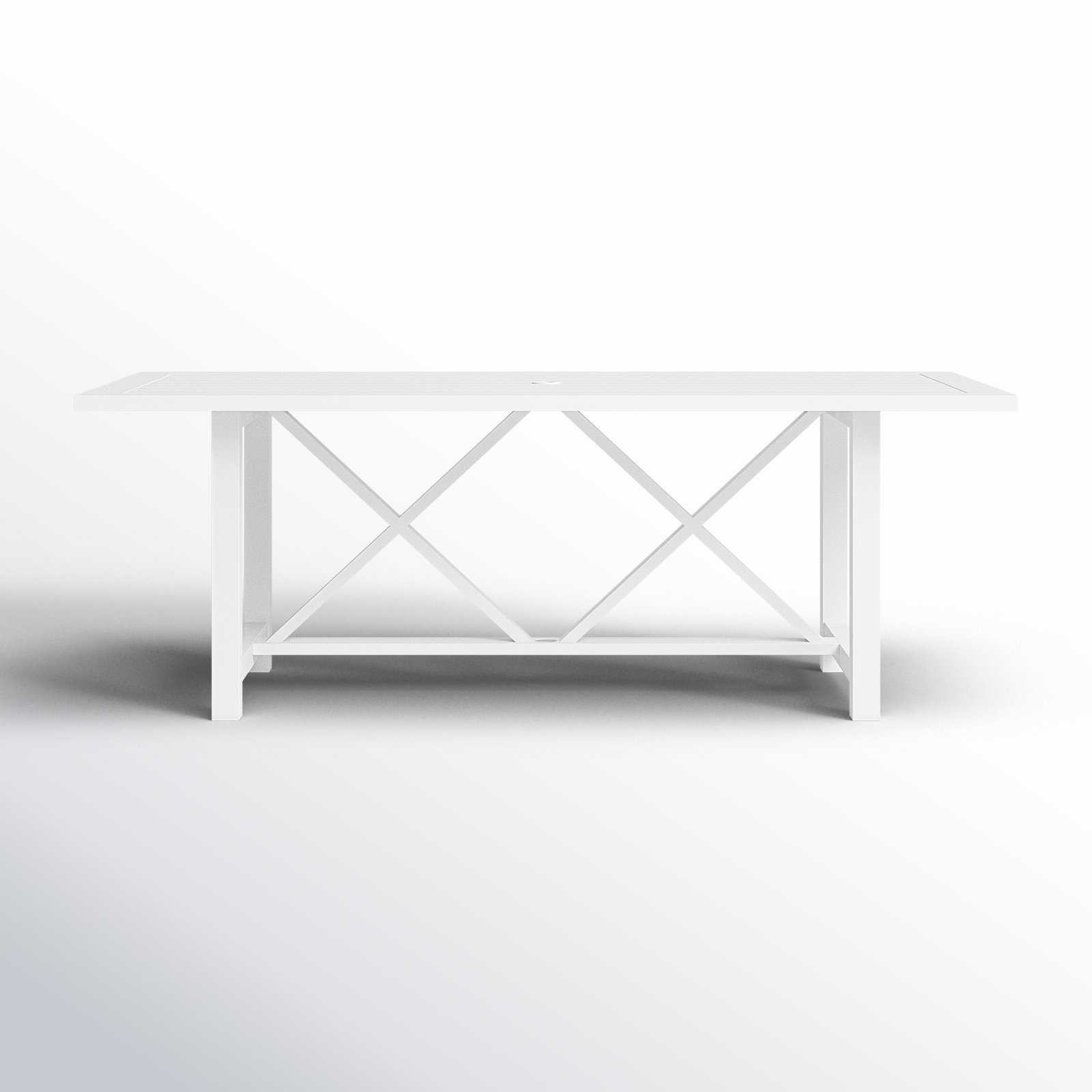 Avalynne 84'' Aluminum Outdoor Dining Table