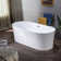 59'' x 29.52'' Freestanding Soaking Acrylic Curved Design Bathtub