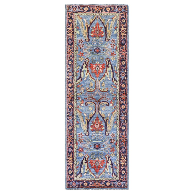 New Turkmen Afghan One-of-a-Kind Runner 2'10" X 8'2" Area Rug