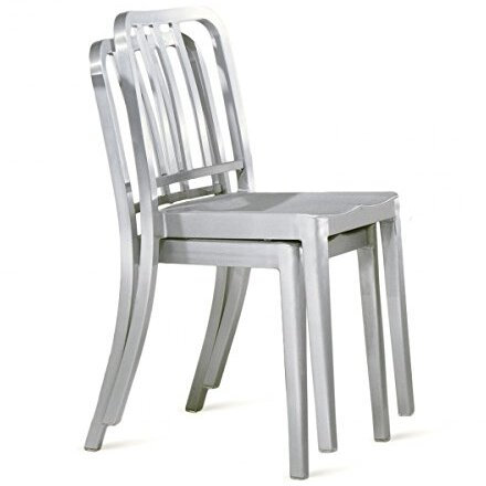 Chris 18'' H Metal Side Chair, Aluminum