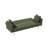 71.7 - Inch Green Teddy Fleece Sofa Bed, Accompanied By Two Charming Throw Pillows-1269333821