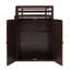 Lit mezzanine simple avec tiroirs, bureau et garde-robe-9151765