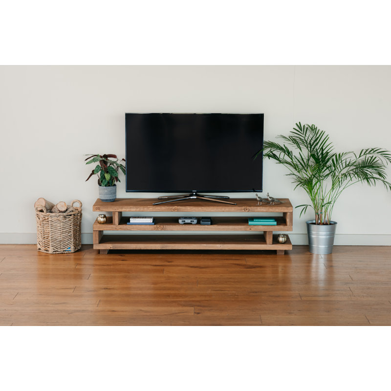Norene Solid Wood TV Stand for TVs, Dark Oak, 160cm