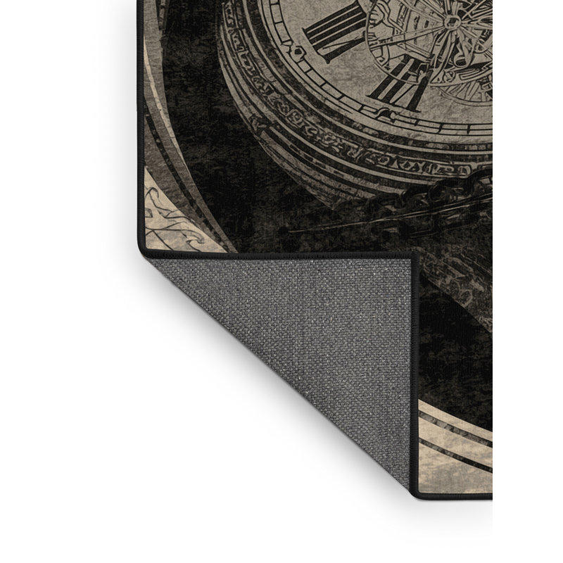 Tapis noir moelleux moelleux et luxueux Jonah, 8 x 12