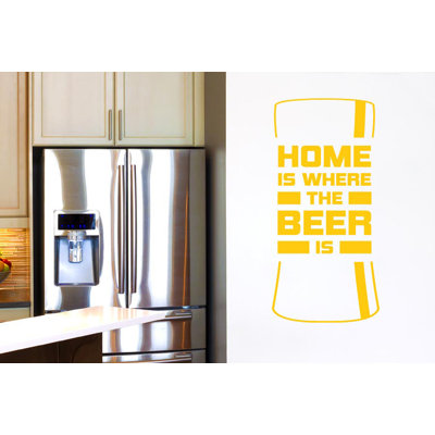 Home Is Where The Beer Is Beer Bottle Wall Sticker