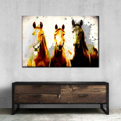 «Horse Three Horse Heads», reproduction sur toile