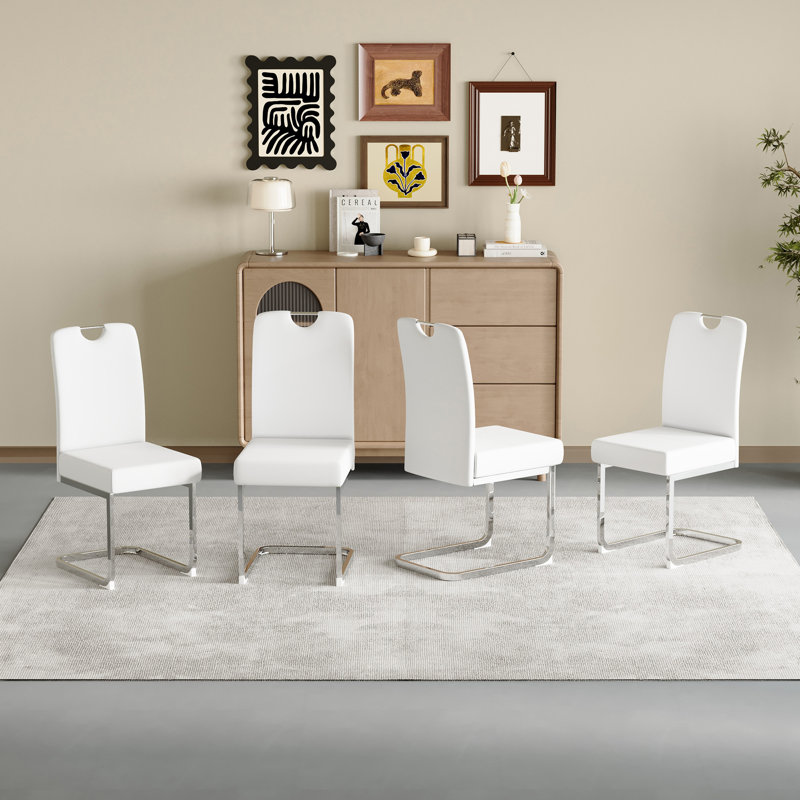 Set Of 4  Thickened Dining Chairs With Built- In Spring Packages And Ergonomic Design Only Chairs, Not Including Tables