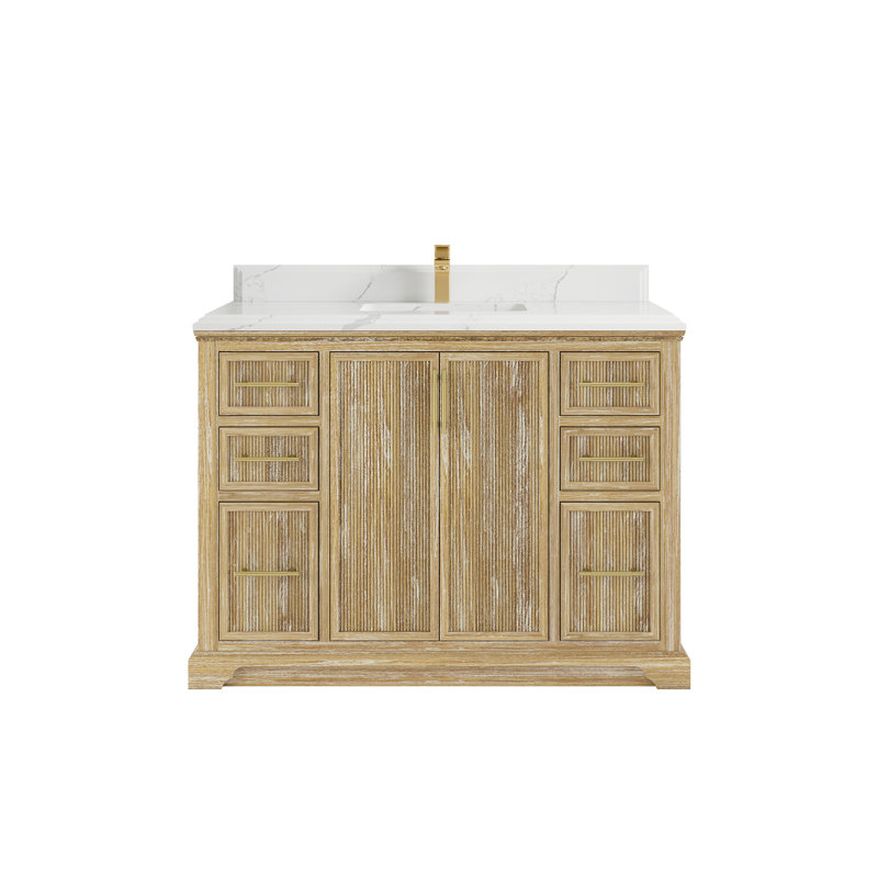 Ensemble de meuble-lavabo simple 48 po Brecht, Calacatta Laza