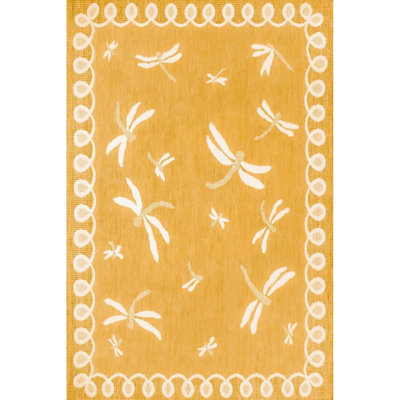 Aracelia Abstract Flokati Indoor / Outdoor Area Rug