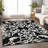 Premium Machine Washable Prisco Black Rug-1791133603