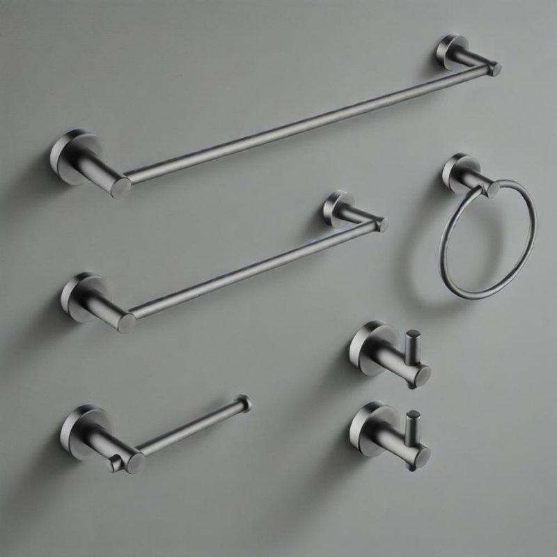 6 Piece Bathroom Towel Rack Set Wall Mount