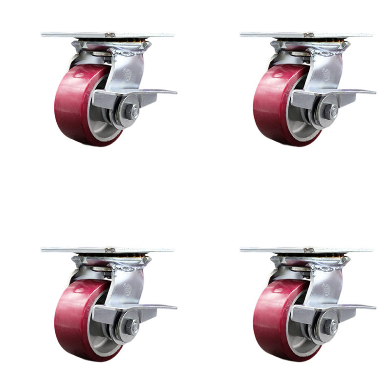 Heavy Duty Polyurethane on Aluminum Caster