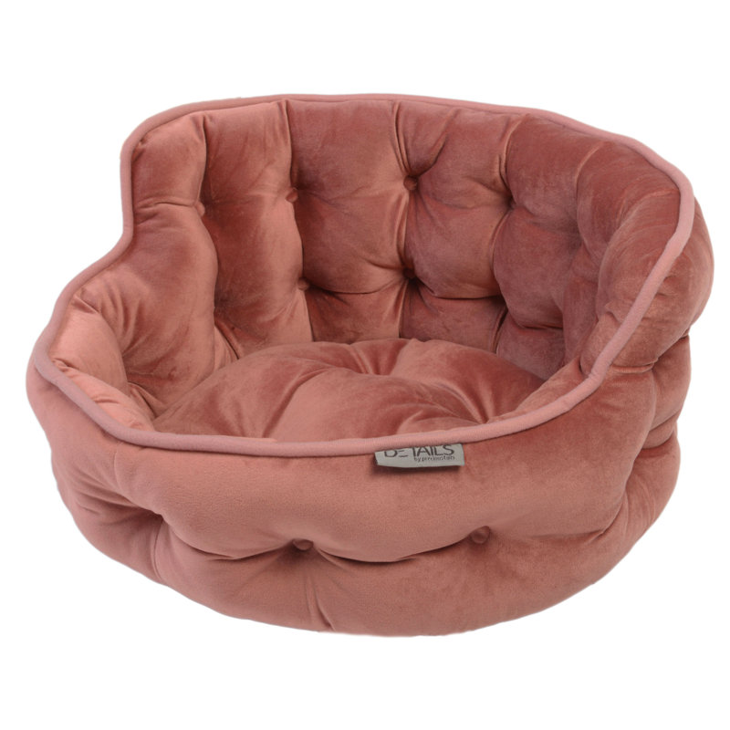 Lit pour tout-petits en velours touffeté Ketchum, Rose