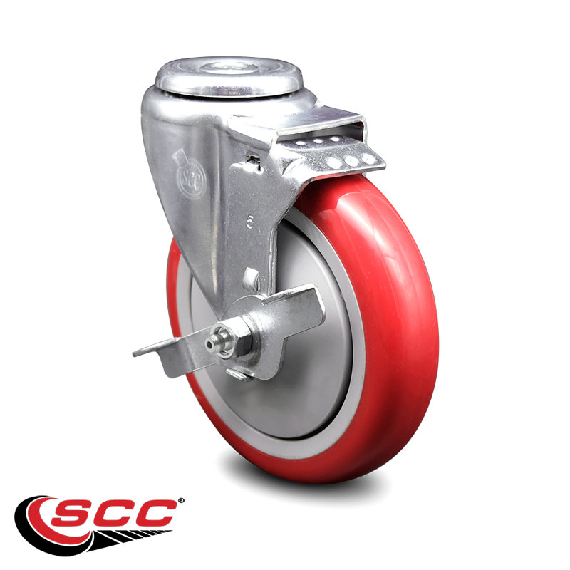 Polyurethane Caster, Red