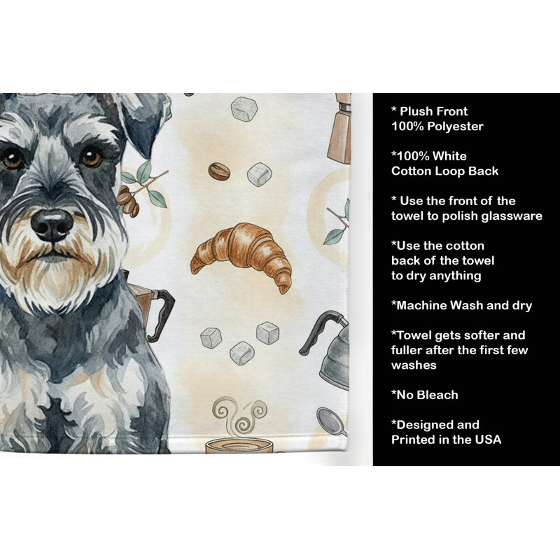 Schnauzer Coffee Bar Kitchen Towel, Schnauzer
