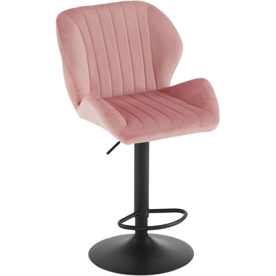 Trikomo Swivel Upholstered Adjustable Height Counter Stool with Metal Frame