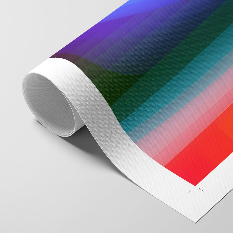 Groovy Prism Gradients II - Impression sur toile seulement - NON-CADRE, H 48 po x l 32 po