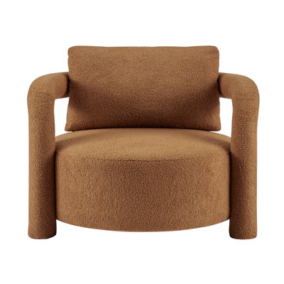 Doiron Faux Shearling Accent Arm Chair by Latitude Run