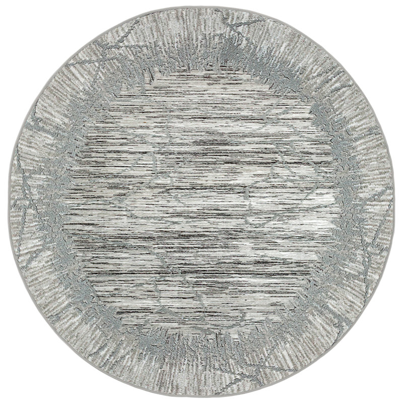  Tapis gris Davide 1229, Rond 7 pi 10 po