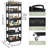 6-Tier Plastic Rolling Utility Cart with Handle, Multi-Functional Storage Trolley, Living Room, Kitchen, Movable Storage Organizer with Wheels-114210604