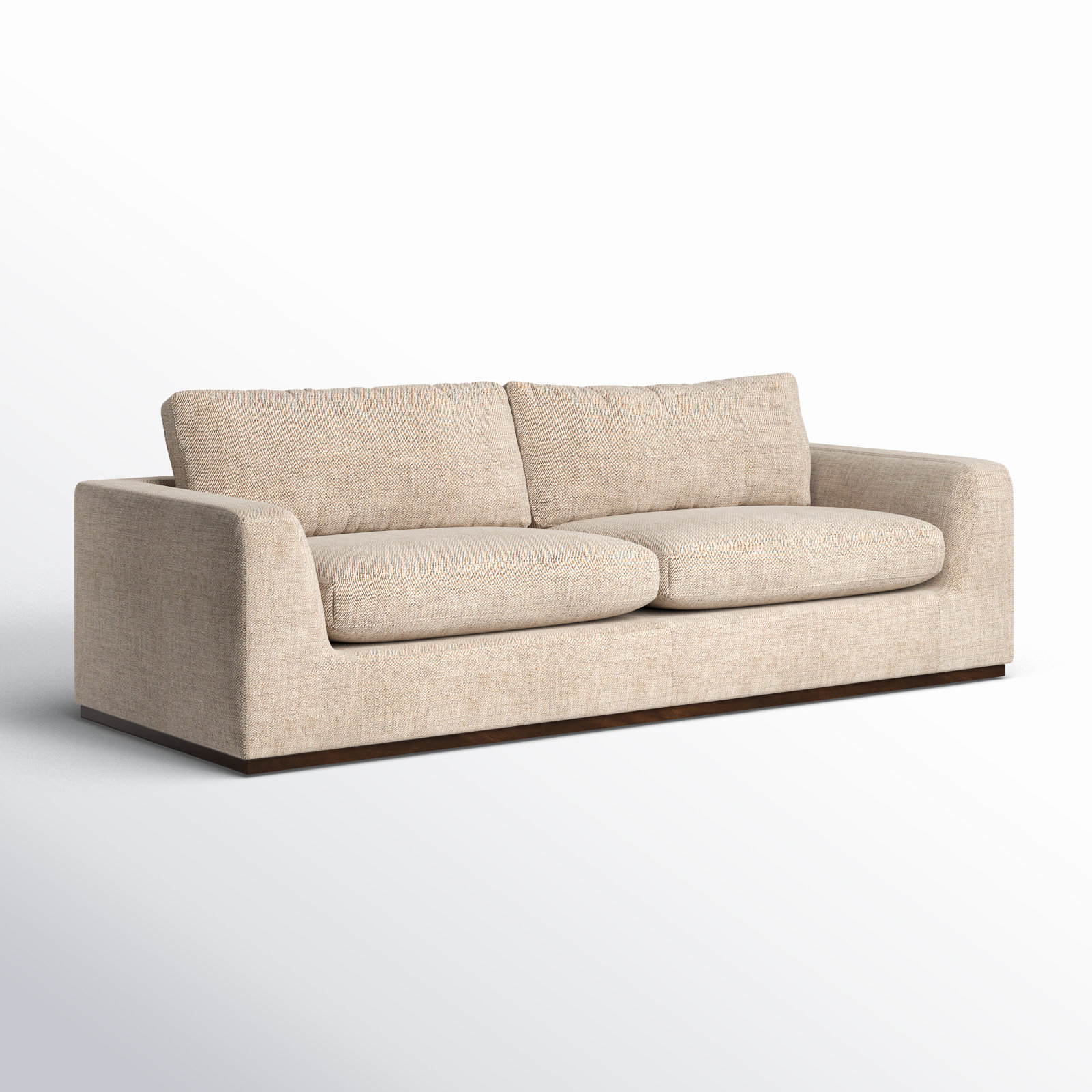 Berger 98'' Upholstered Sofa, Canon Dove