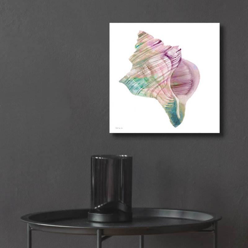 «Conch Shell» par Stellar Design Studio, art mural en verre acrylique, H 12 po x l 12 po x P 0,13 po