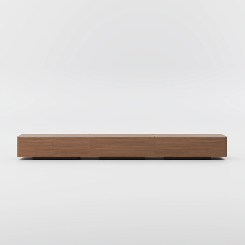Meuble télé 126 po Walunt, H 13,4 po x L 126 po x l 16,9 po, Naturel