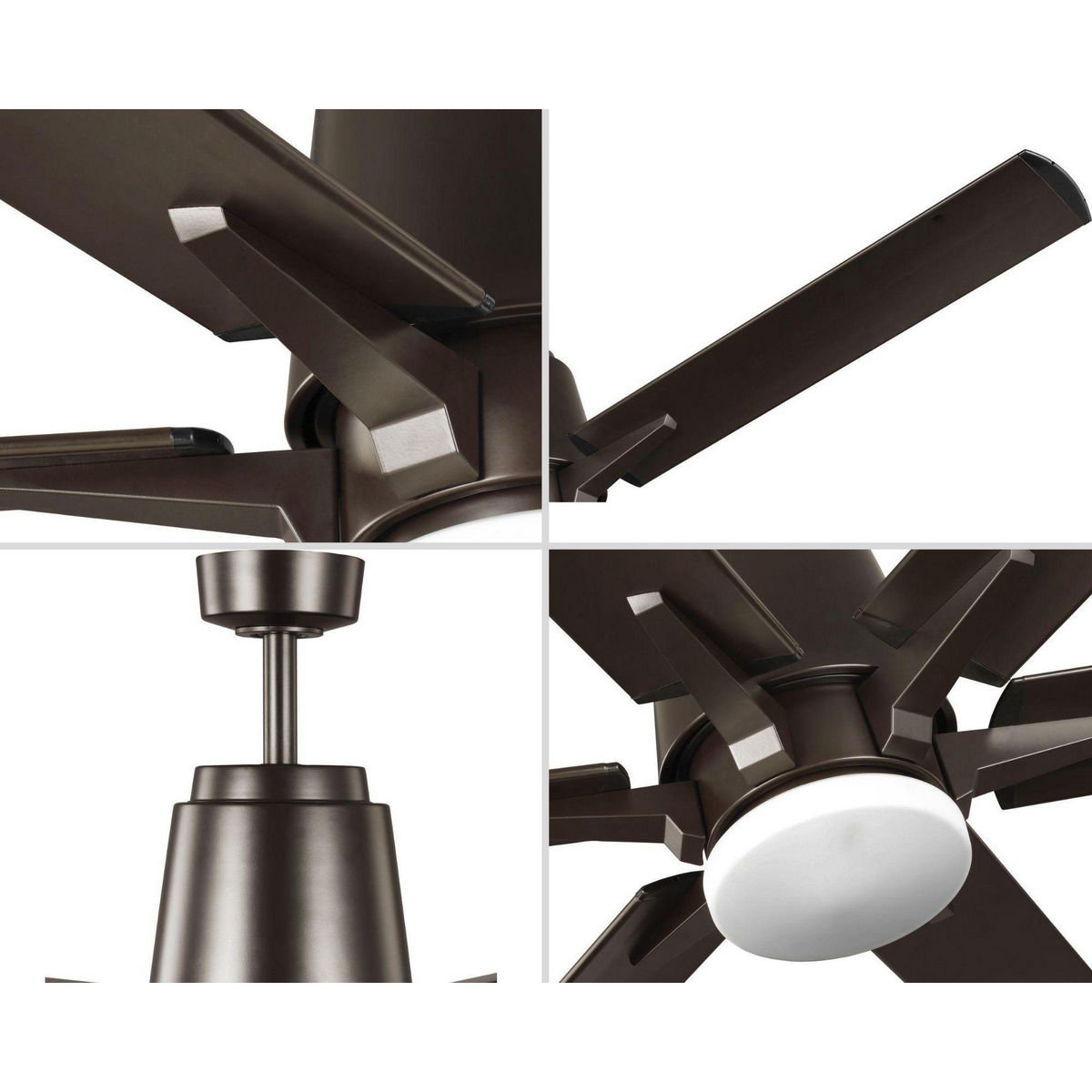 Kiska 60" Ceiling Fan with Light Kit, Architectural Bronze