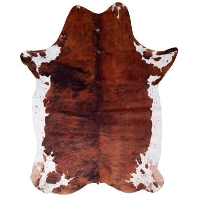  Tapis en cuir de vache brun