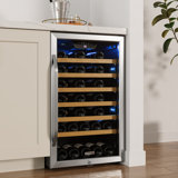 EdgeStar Single Zone 19.375'' Freestanding 44 Bottle Wine Refrigerator with Reversible Door
