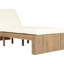 Chaise longue d'extérieur inclinable en bois d'acacia 76,3 po avec coussin-129226968-129226970