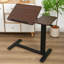 Table de chevet à roulettes - Support mobile avec fonction inclinable, idéal pour ordinateur portable sur le lit, noyer et noir, roues de table pliantes réglables, confortables et fonctionnelles, repas fonctionnel, ergonomique