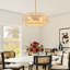 Lustre bohème moderne en laiton 4 lumières Gimlet 22 po avec abat-jour en rotin naturel-1542055629