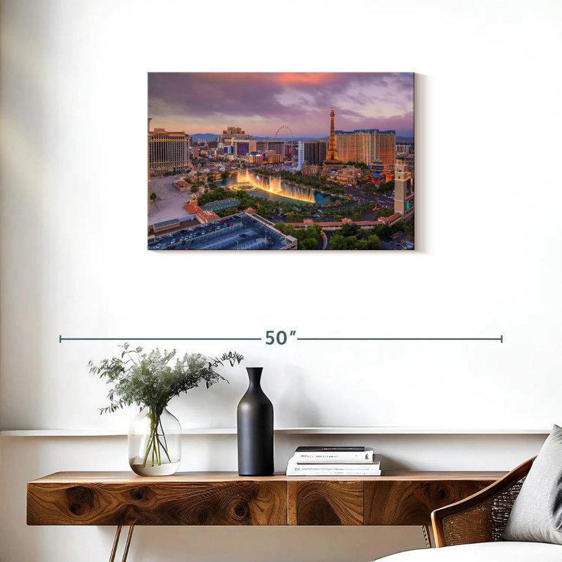 Ravi Las Vegas Before Dark, 20" H x 30" W