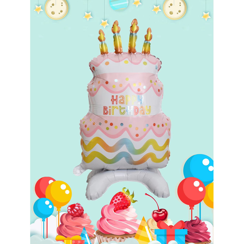  Décoration de gâteau d'anniversaire debout ballon en aluminium F07M1-13