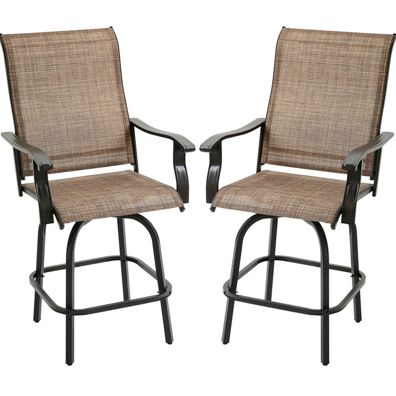 Tabouret de comptoir d'extérieur 25,25 po Tandis, Brun