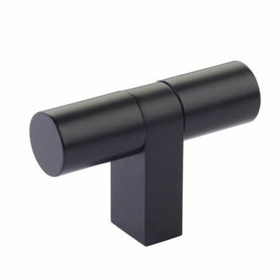 Emtek Select Cabinet T-Knob 2-1/4", Rectangular Bar Stem & Smooth Pull