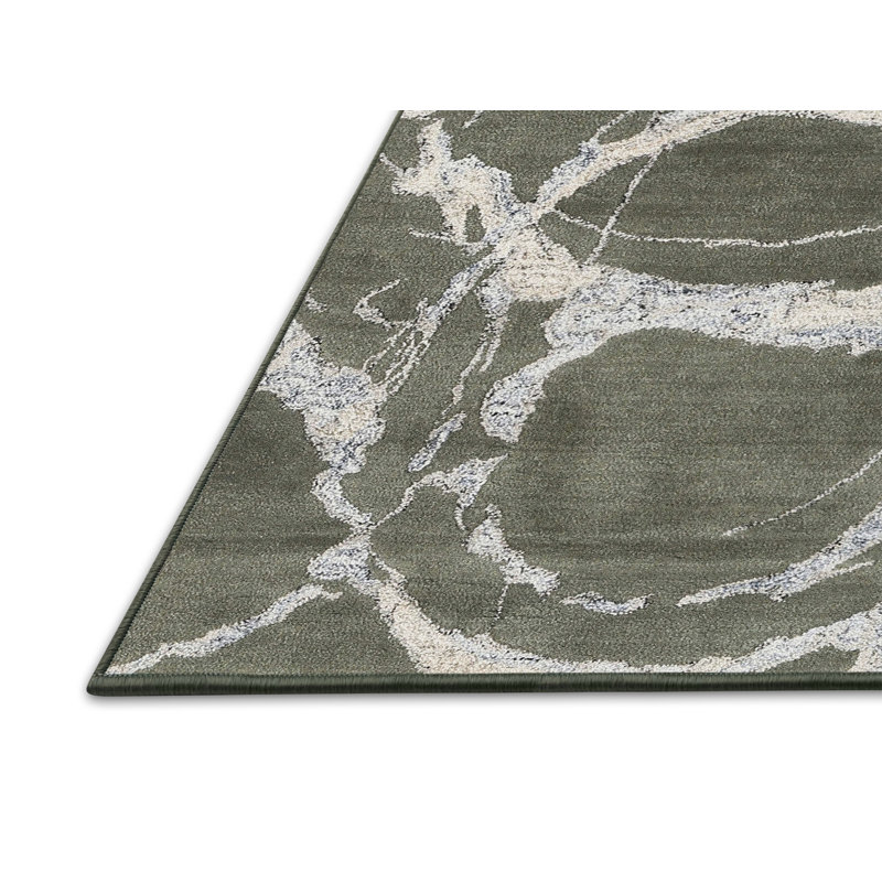 Tapis abstrait gris / beige, Rectangle 5 pi x 7 pi