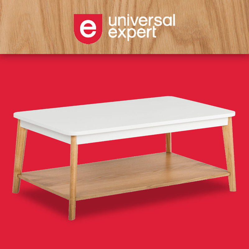 Universal Expert Remus Coffee Table, Modern Oak and White