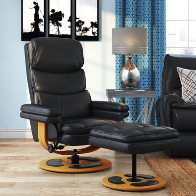 Winnols Faux Leather Swivel Recliner